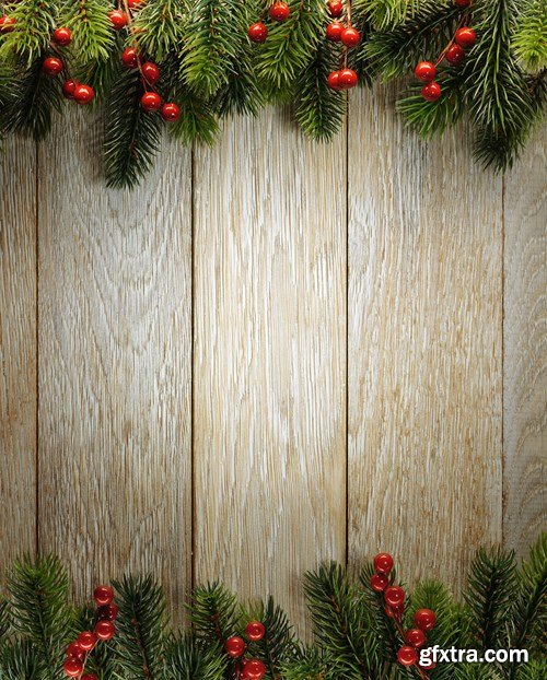 Christmas Wooden Backgrounds, 30xUHQ JPEG