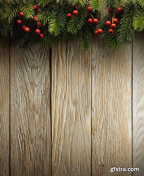 Christmas Wooden Backgrounds, 30xUHQ JPEG