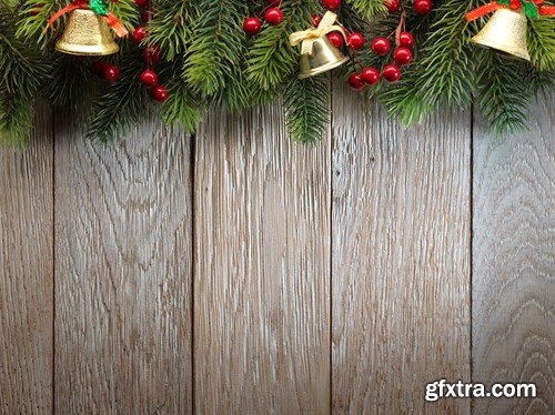 Christmas Wooden Backgrounds, 30xUHQ JPEG