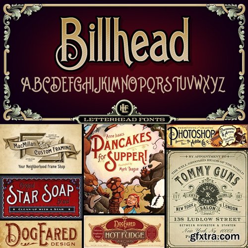 LHF Billhead Font Family $73