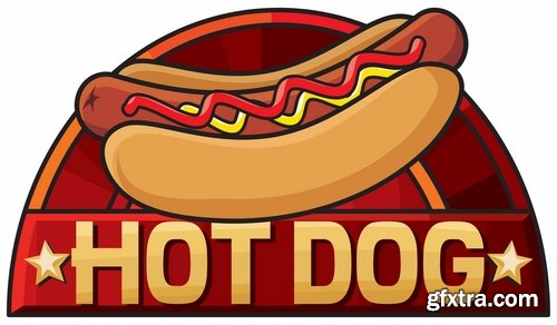 Collection of images of hot dog vector images 24 Eps