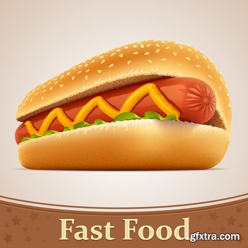 Collection of images of hot dog vector images 24 Eps