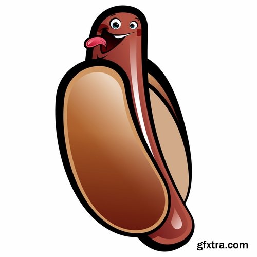 Collection of images of hot dog vector images 24 Eps