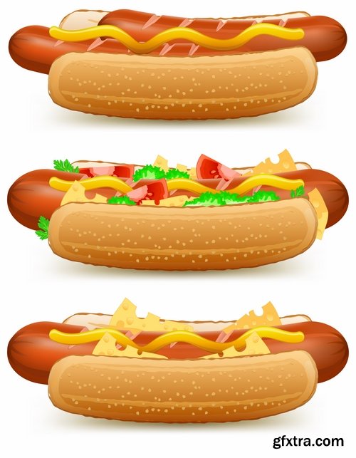 Collection of images of hot dog vector images 24 Eps