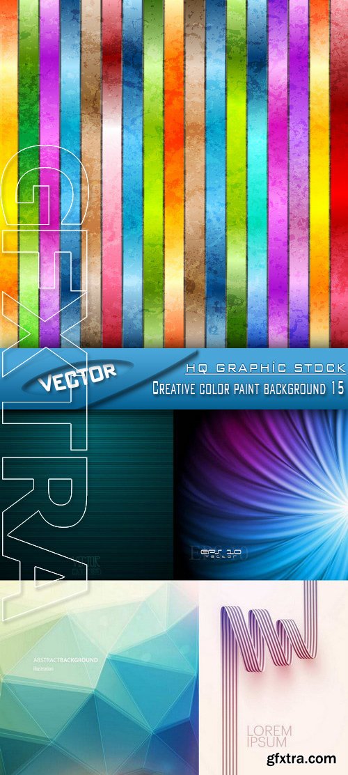 Stock Vector - Creative color paint background 15