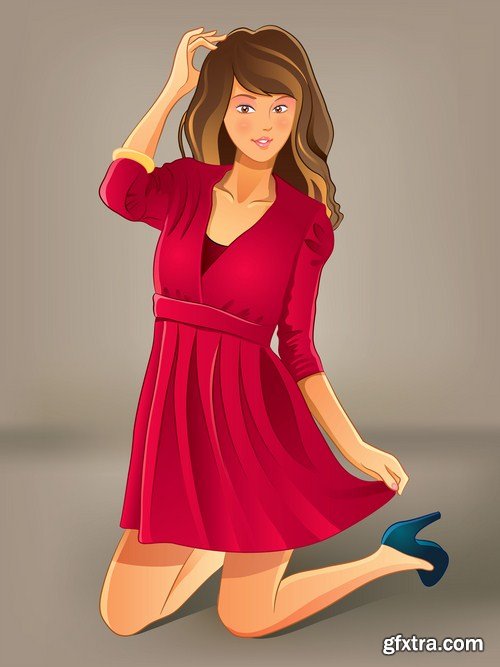 Girl Collection - 30 Vector