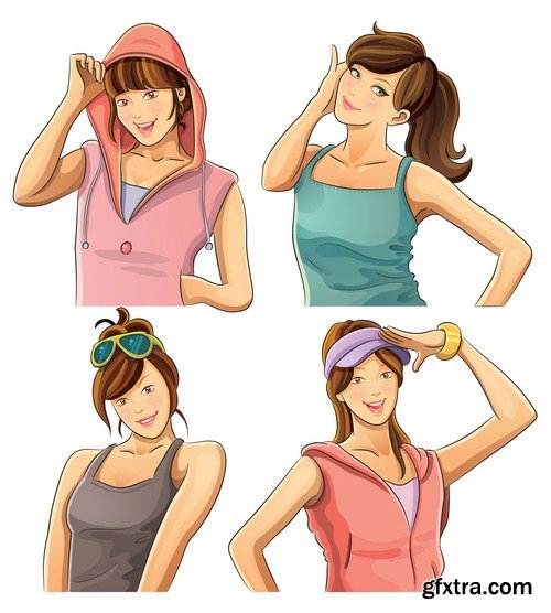 Girl Collection - 30 Vector