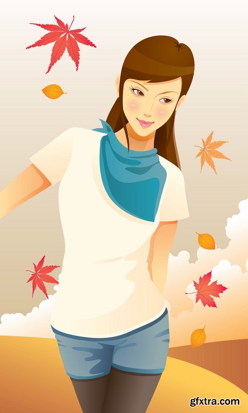 Girl Collection - 30 Vector