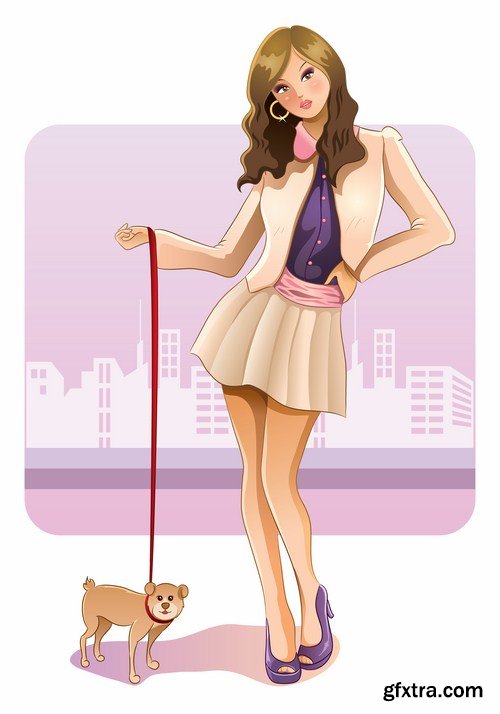 Girl Collection - 30 Vector