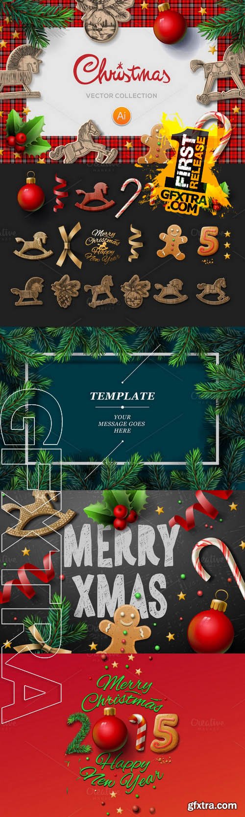 Vector Christmas MockUp - Creativemarket 124845