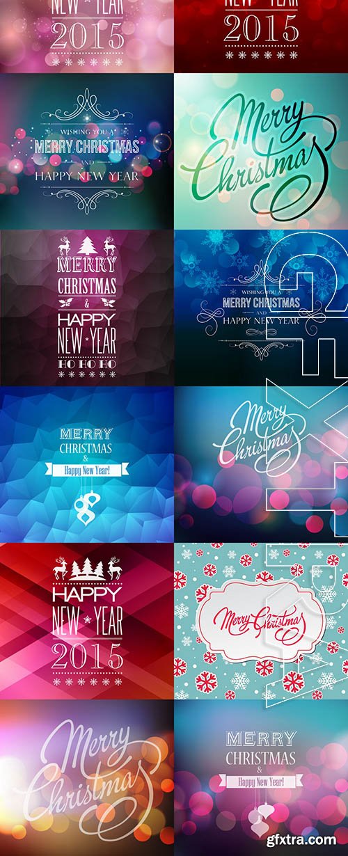 Vector - Abstract Christmas Backgrounds