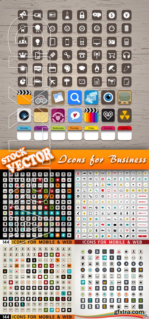 Stock Vector - Icons for Business