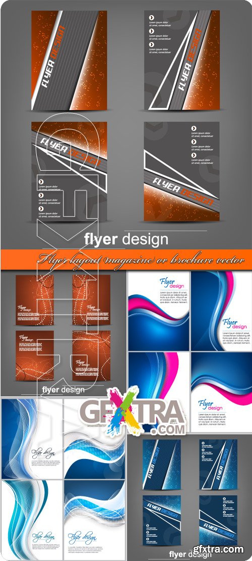 Flyer layout magazine or brochure vector