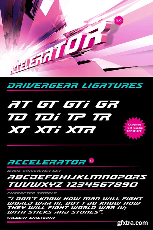 Accelerator Font Family $25