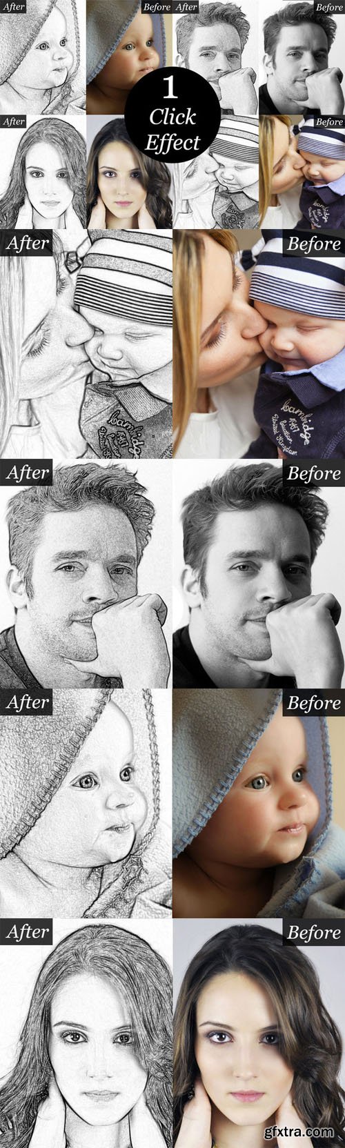 CreativeMarket - Sketch Artist-Photo to Sketch effect 114365