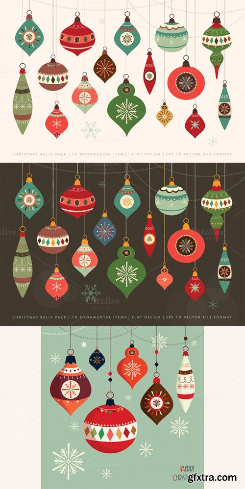 CreativeMarket - Christmas Balls Pack 110466