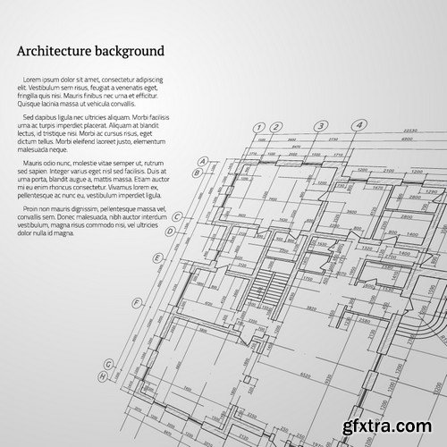 Stock Vectors - Architectural background 3, 25xEPS