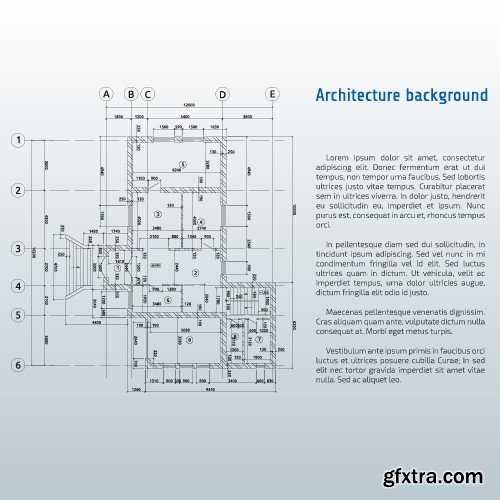 Stock Vectors - Architectural background 3, 25xEPS