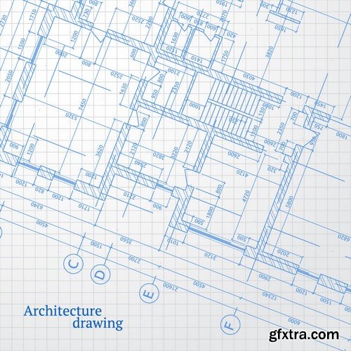 Stock Vectors - Architectural background 3, 25xEPS