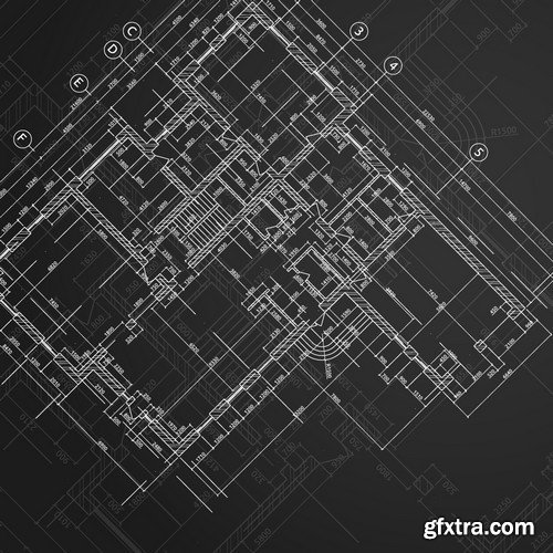 Stock Vectors - Architectural background 3, 25xEPS