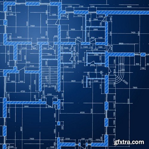 Stock Vectors - Architectural background 3, 25xEPS