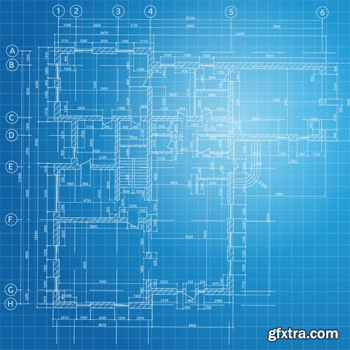 Stock Vectors - Architectural background 3, 25xEPS