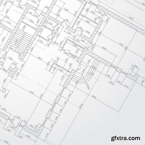 Stock Vectors - Architectural background 3, 25xEPS