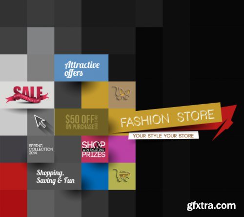 Fashion Store Flyer Vectors 25xEPS