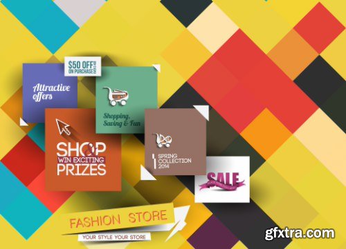 Fashion Store Flyer Vectors 25xEPS