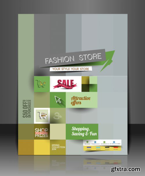 Fashion Store Flyer Vectors 25xEPS