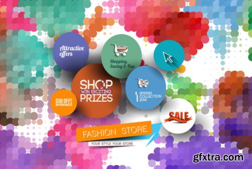 Fashion Store Flyer Vectors 25xEPS