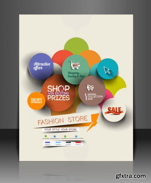 Fashion Store Flyer Vectors 25xEPS