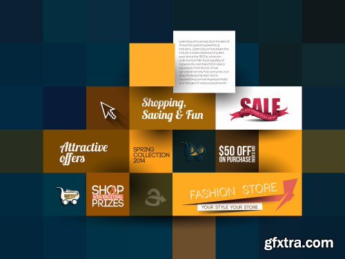 Fashion Store Flyer Vectors 25xEPS