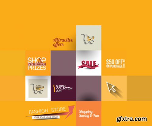 Fashion Store Flyer Vectors 25xEPS