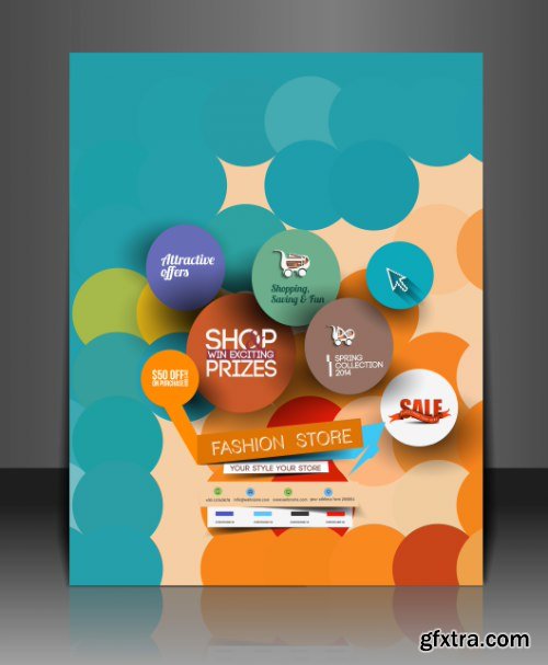 Fashion Store Flyer Vectors 25xEPS