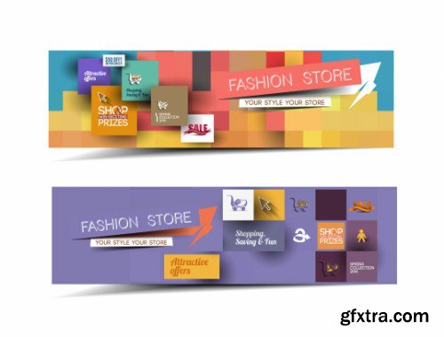 Fashion Store Flyer Vectors 25xEPS