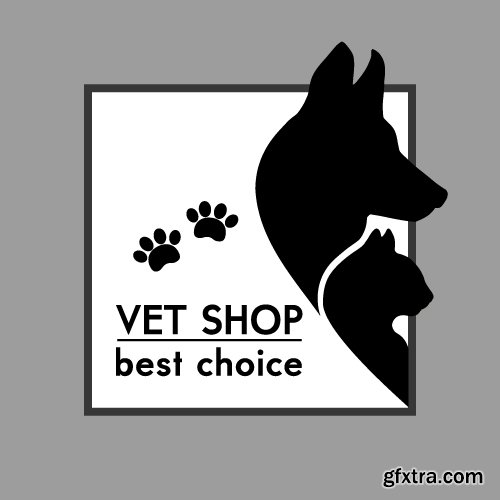 Cat & Dog Petshop Logos 2, 25xEPS