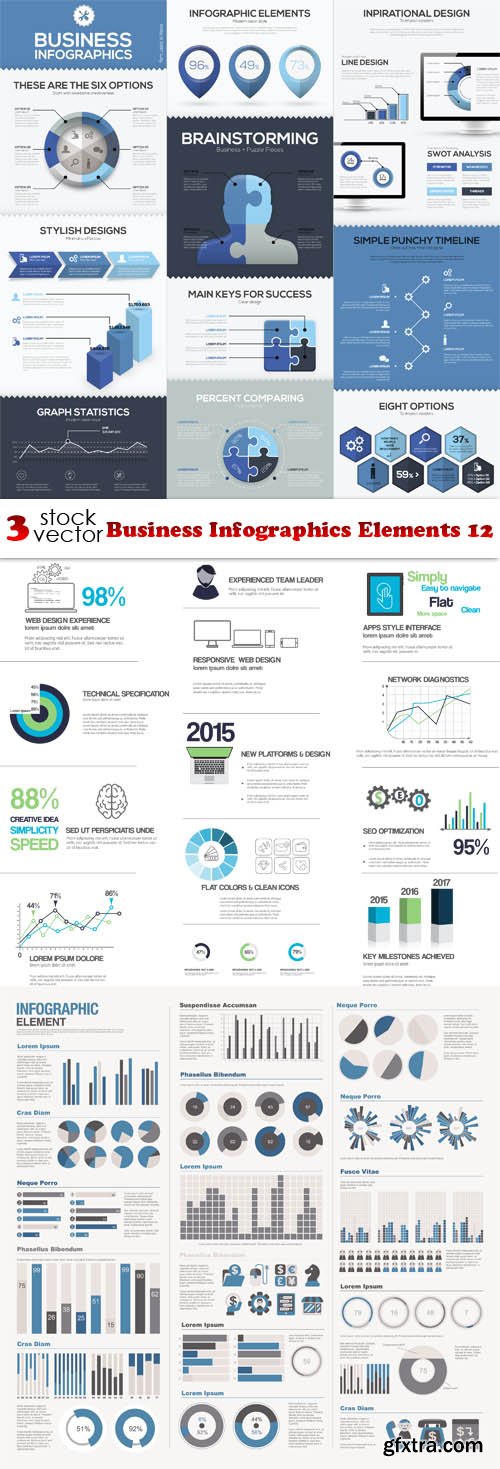 Vectors - Business Infographics Elements 12