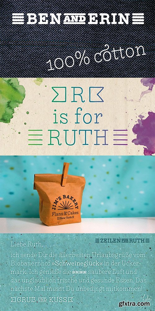 Liebe Ruth Font Family - 4 Fonts $116