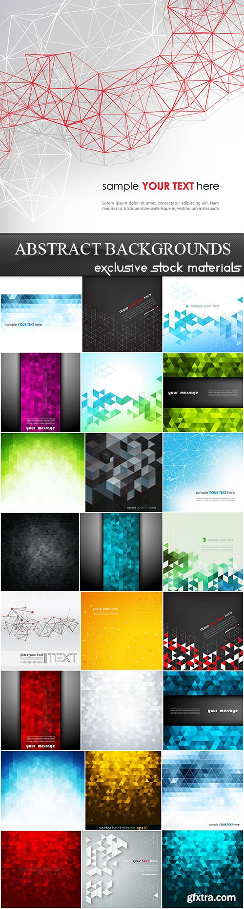 Abstract Backgrounds Vector Set, 25xEPS