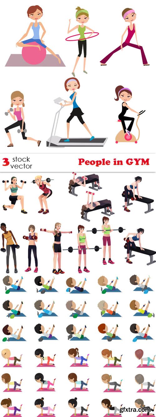 Vectors - People in GYM