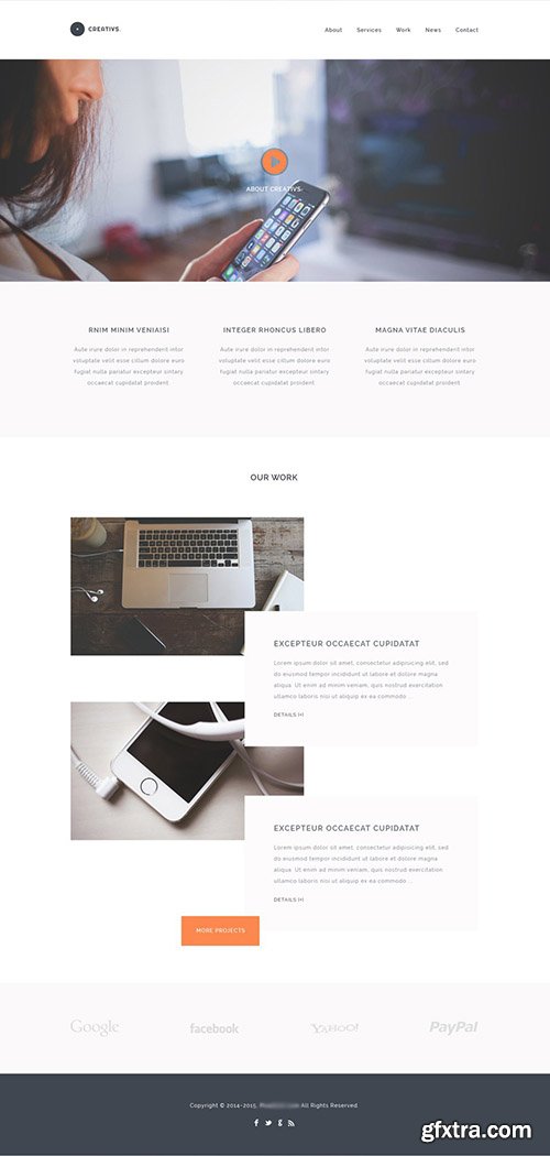 HTML5 & PSD Web Template - Creativs - Complete Website Theme