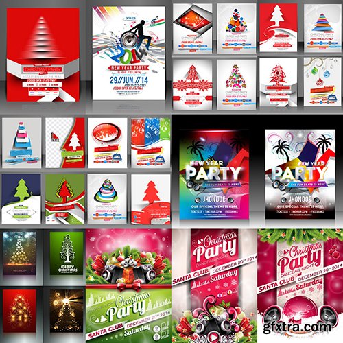 Christmas Party Flyers 25xEPS