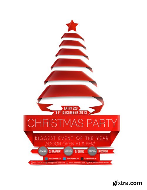 Christmas Party Flyers 25xEPS