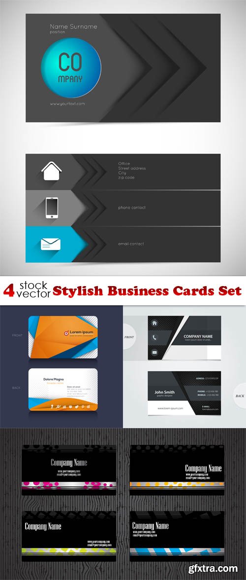 Vectors - Stylish Business Cards Set