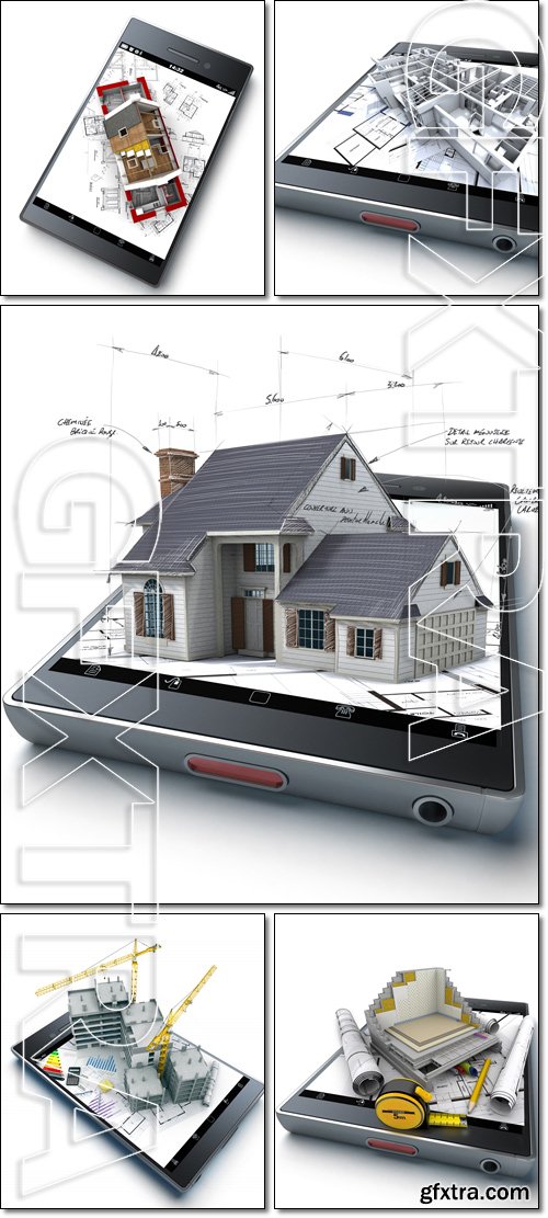 Construction and House insulation app - Stock photo