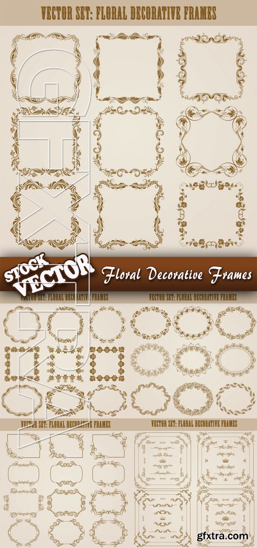 Stock Vector - Floral Decorative Frames