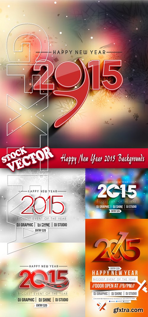 Stock Vector - Happy New Year 2015 Backgrounds