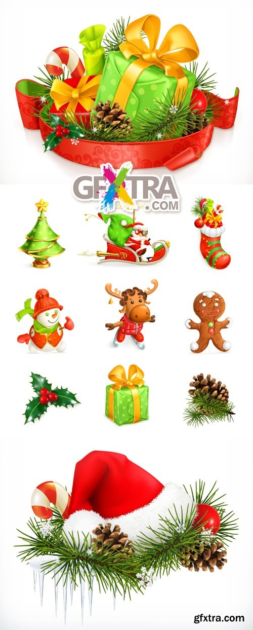 Christmas Icons Vector 2