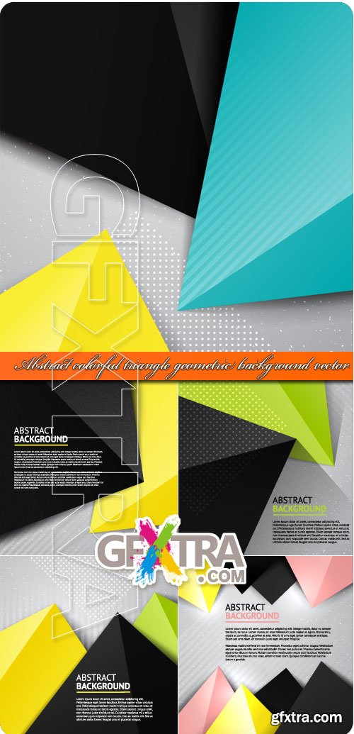 Abstract colorful triangle geometric background vector